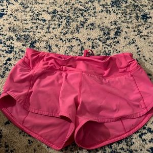 Sonic Pink Size 4 Lululemon Speed Up shorts